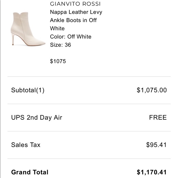 Gianvito Rossi Nappa Leather Levy Ankle Boot - Picture 11 of 11